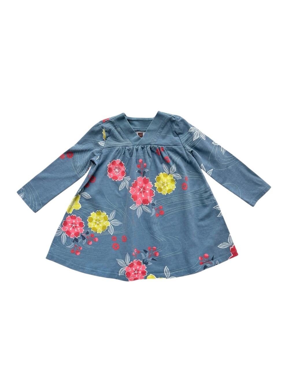 Tea Collection Japan Riko Floral Trapeze Dress Size 2